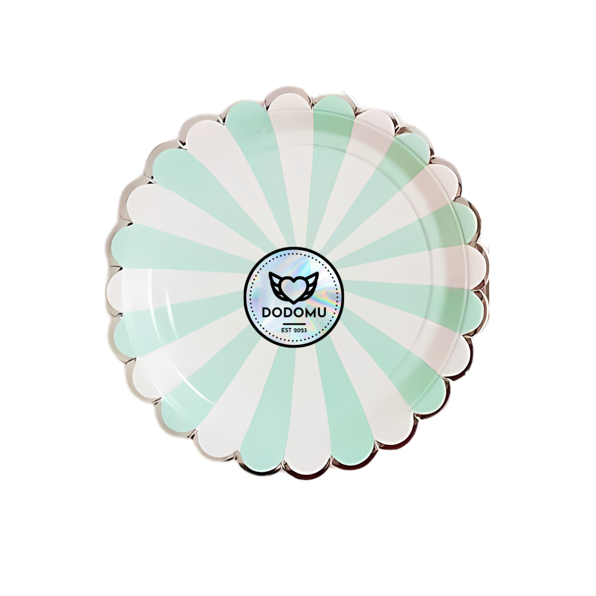 Dodomu Lolli Party 7 Inch Paper Plates - Pastel Green