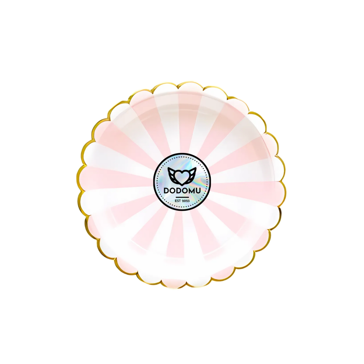 Dodomu Lolli Party 9 Inch Paper Plates - Pastel Pink