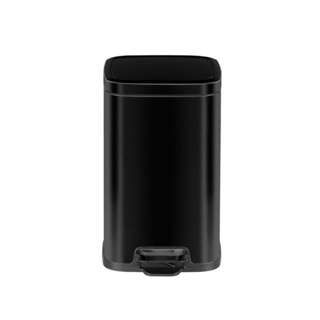 Eko S/S Rectangle Step Bin With Soft Closing Lid 20L Black