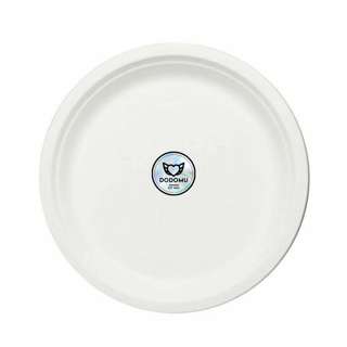 Dodomu Biodegradable 9 inch Paper Plate - White