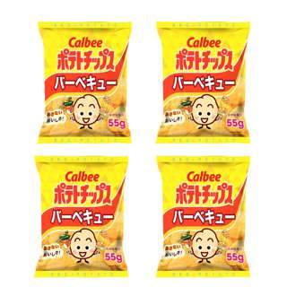 Calbee Bbq Potato Chips Bundle Of 4
