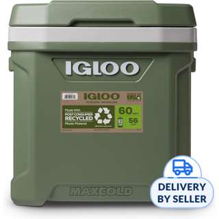 IGLOO Ice Cooler Box Latitude 60 Quarts W/ Rollers - ECOCOOL