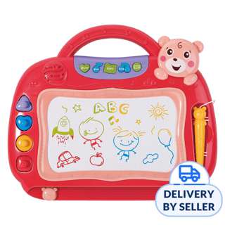 Lucky Baby Magnetic Doodle Drawing Board With Music - Red