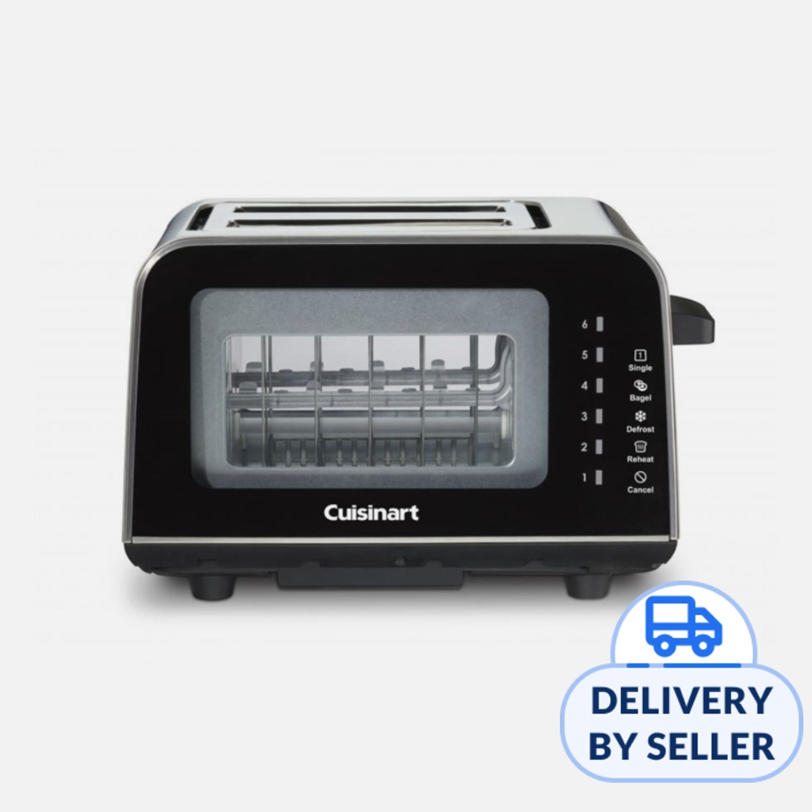Cuisinart 2 Slices Toaster With 2 Sides Glass View