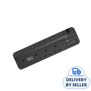 SoundTeoh Power Strip With USB-A+C Quick Charger 45W
