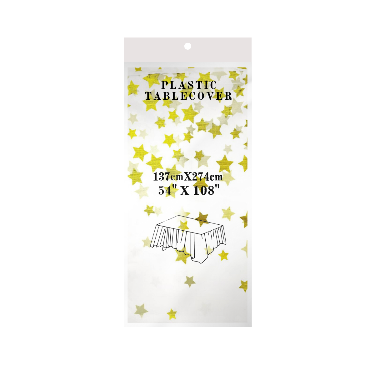 Disposable Tablecloth - Gold Star Disposable Tablecloth - Gold Star
