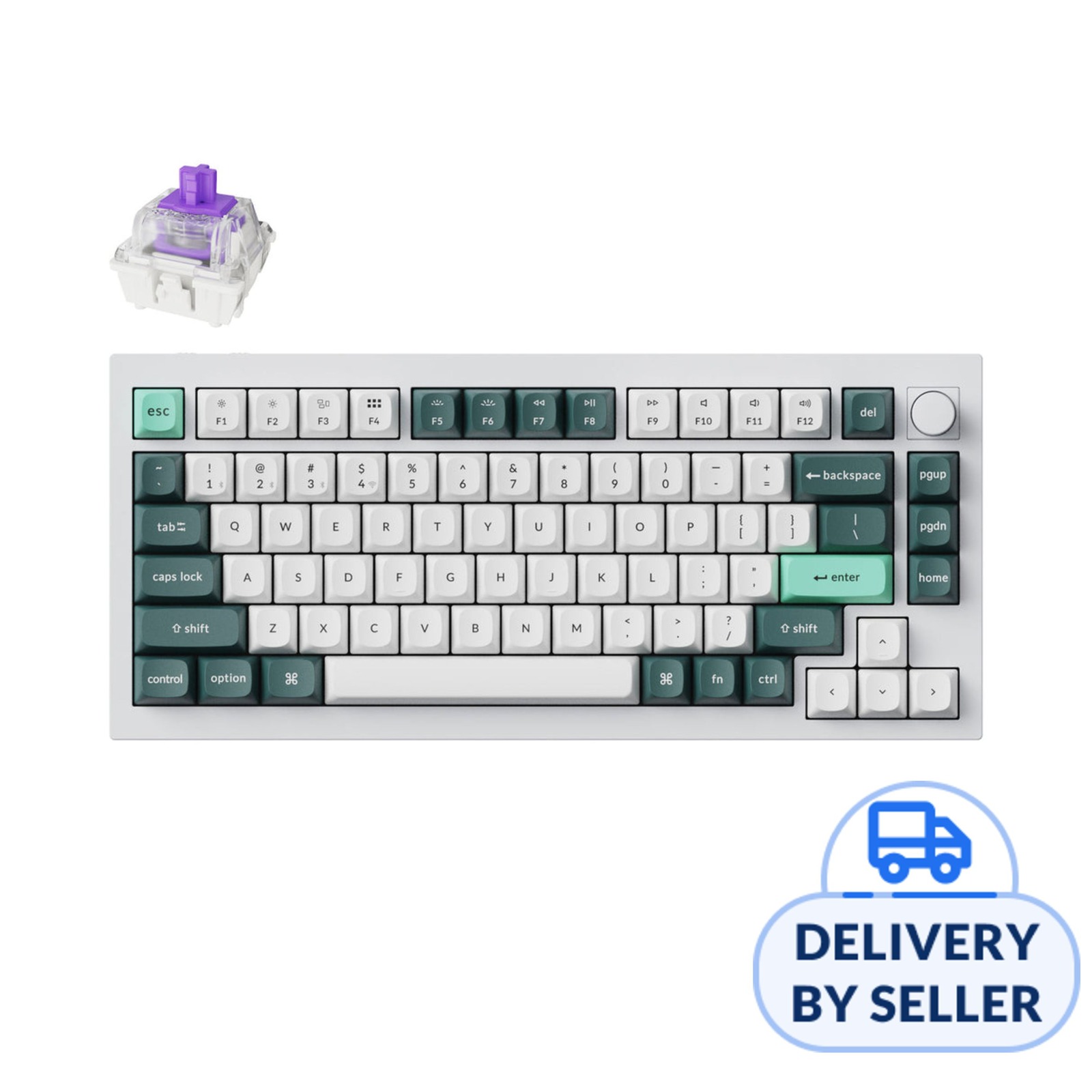 Keychron Q1 HE QMK Wireless Custom Keyboard, Shell White