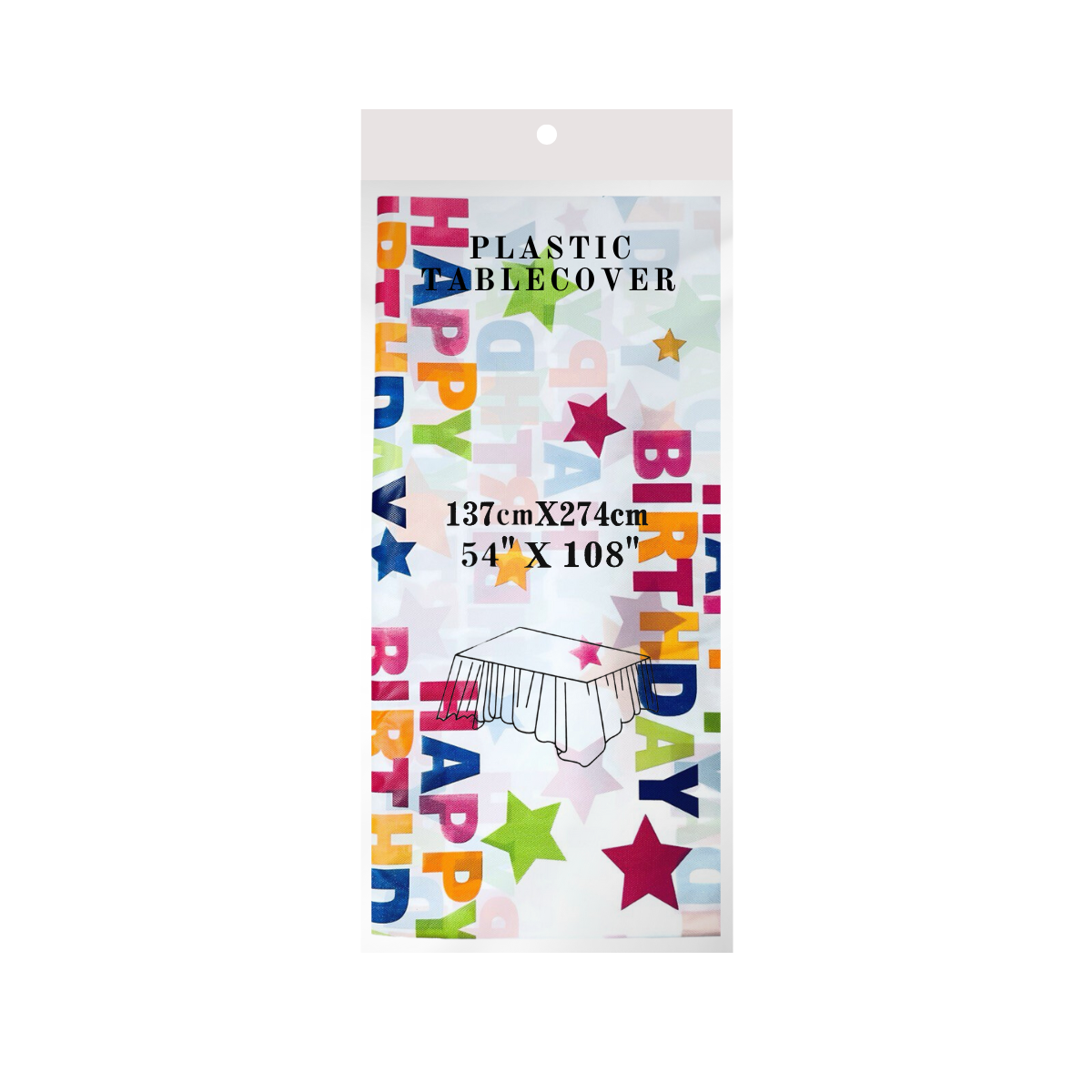 Disposable Tablecloth - Happy Birthday Design