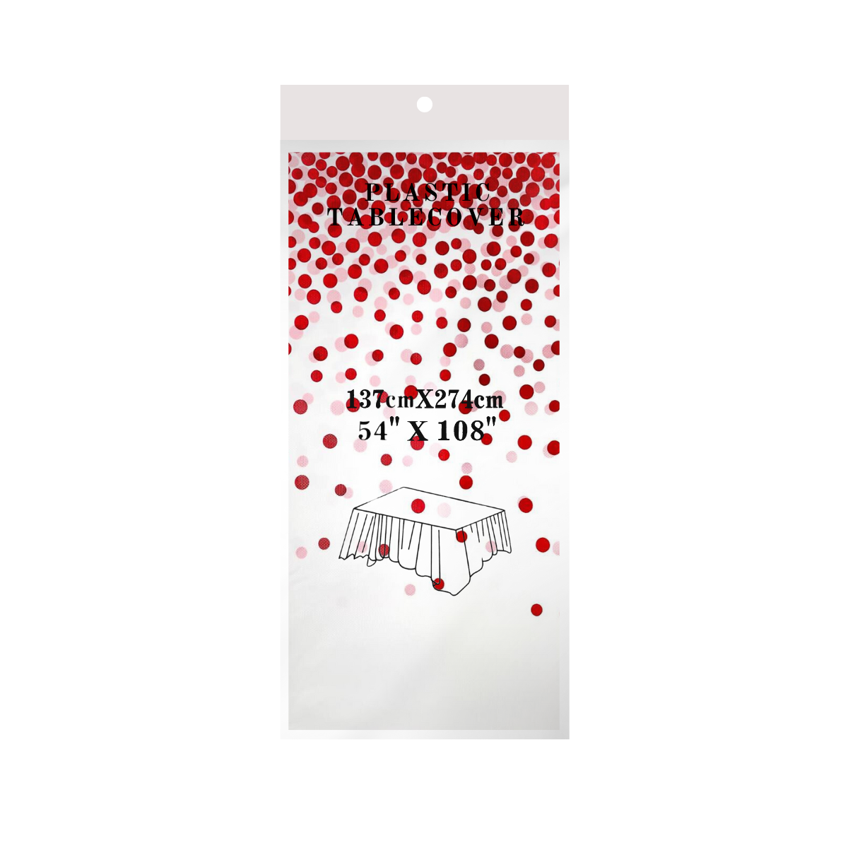 Disposable Tablecloth - Red Dots