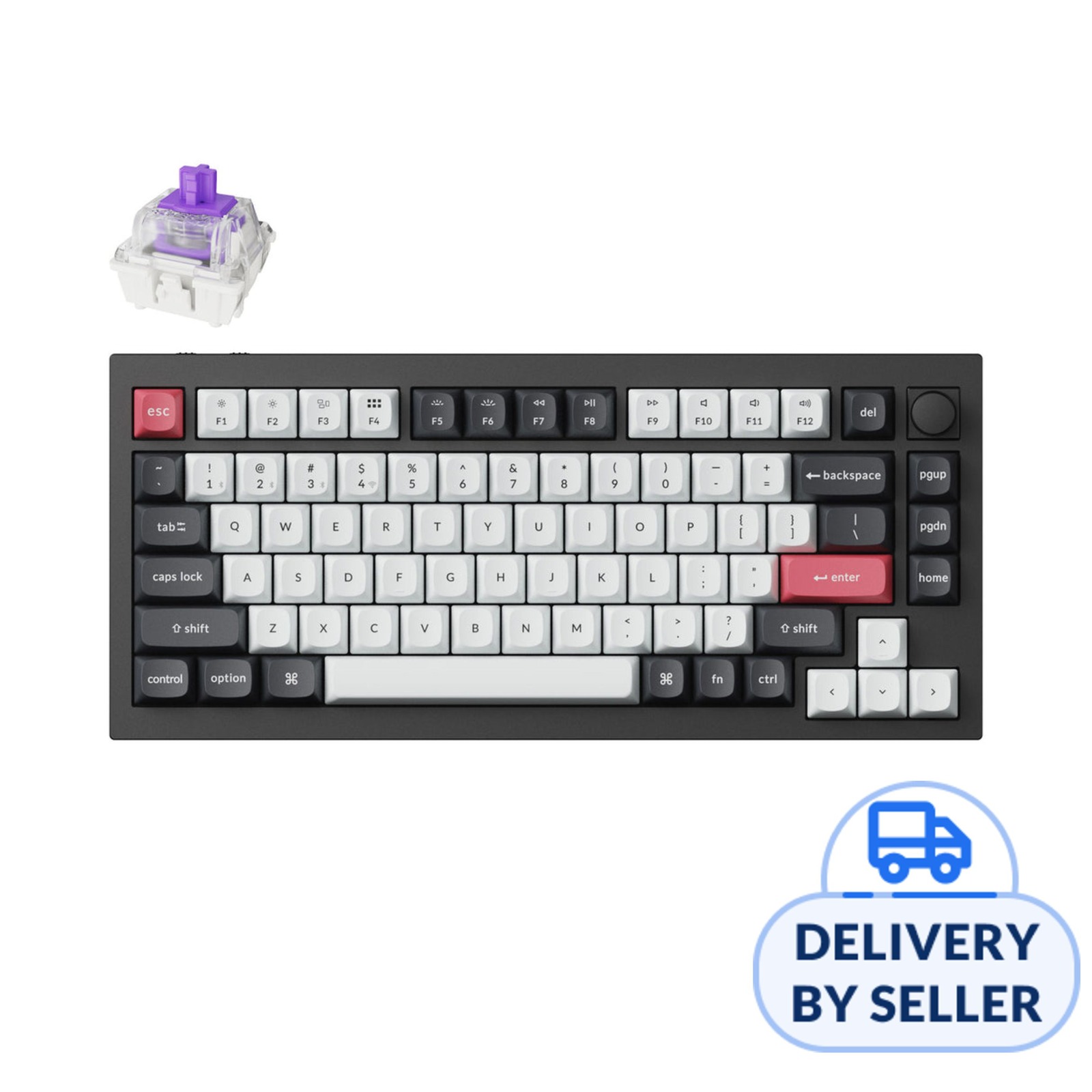 Keychron Q1 HE QMK Wireless Custom Keyboard, Carbon Black