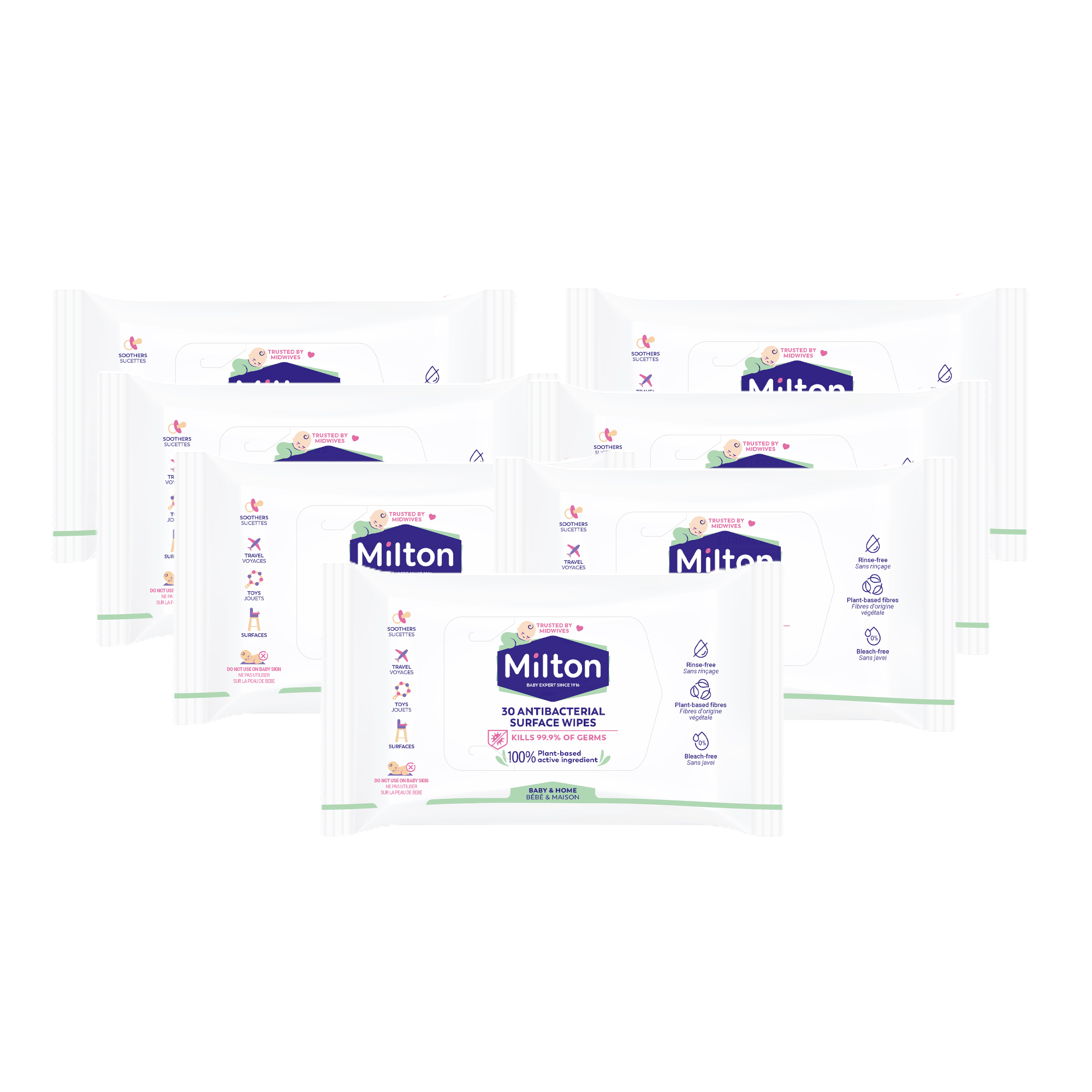 Milton Alcohol Antibacterial Wipes
