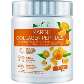 Marine Collagen Peptides Powder 5000mg Skin Vitamin C Orange