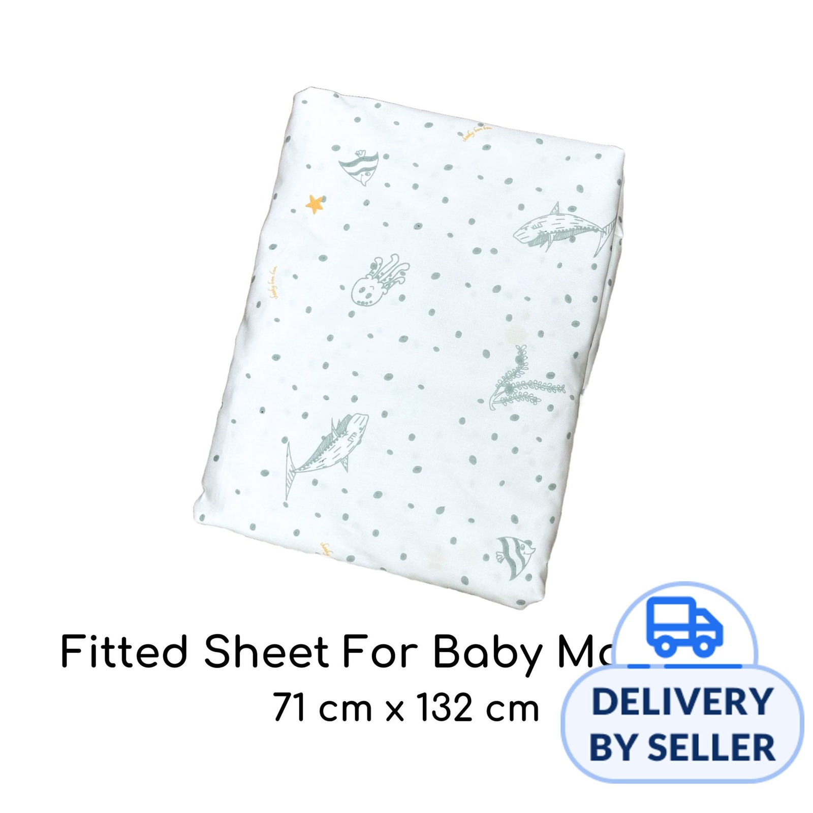 Cheeky Bon Bon Fitted Sheet For Baby Mattress (Under The Sea) | NTUC ...