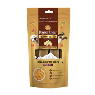 Dogsee Chew Himalayan Yak Cheese Chews - PB (Medium)