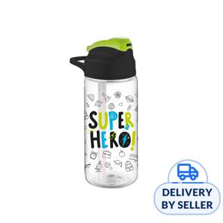 Renga Falcon Tritan Water Bottle With Straw - 500ML (Black)