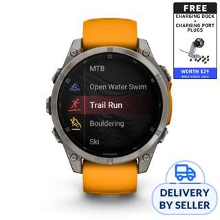 Garmin Fenix 8 Smartwatch with AMOLED Display - 47mm, Orange