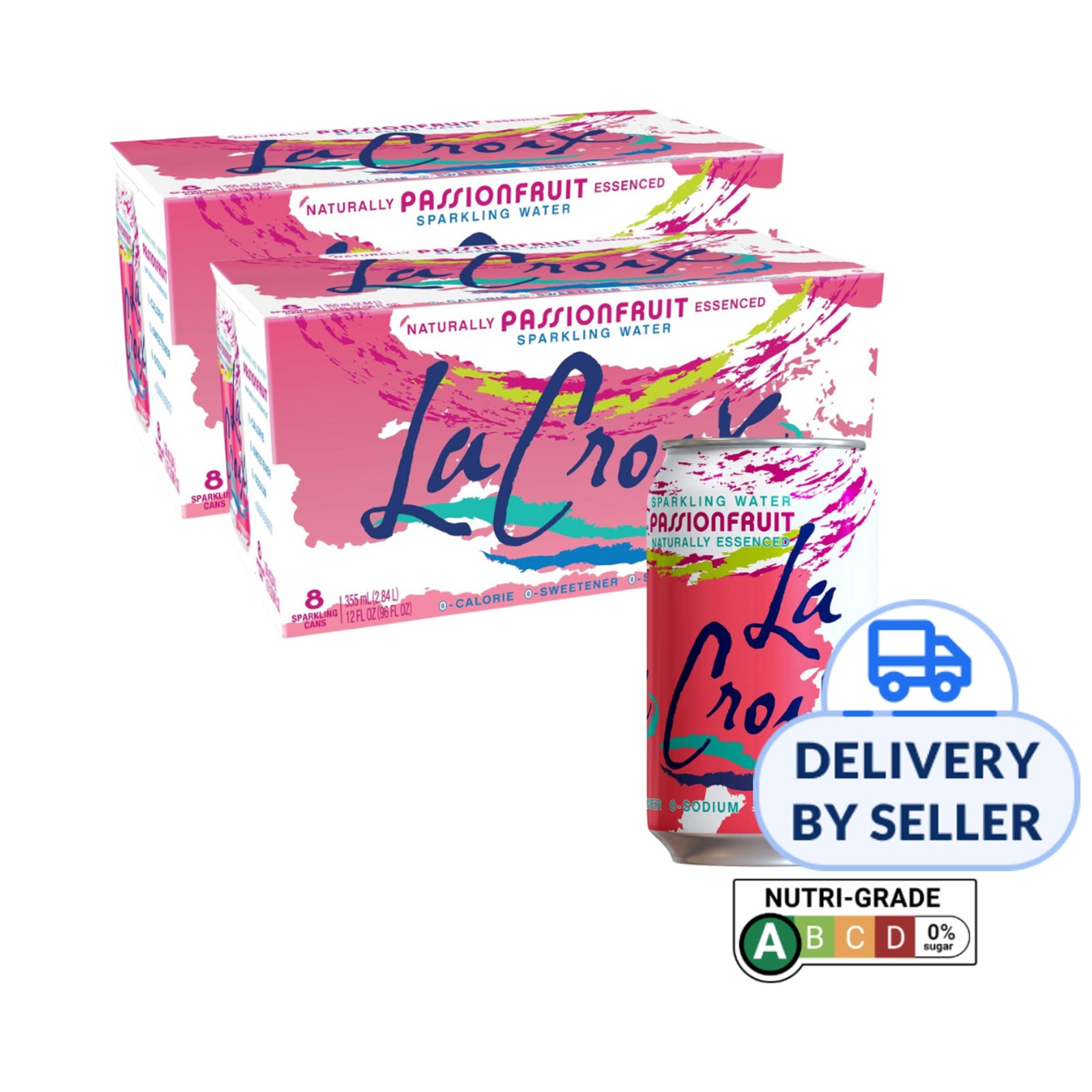 LaCroix Naturally Essenced Sparkling Water - Passionfruit