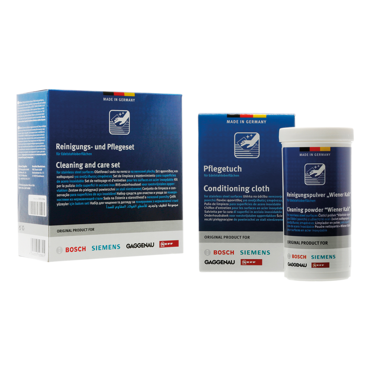 Cleaning and Care Set for Stainless Steel Surfaces