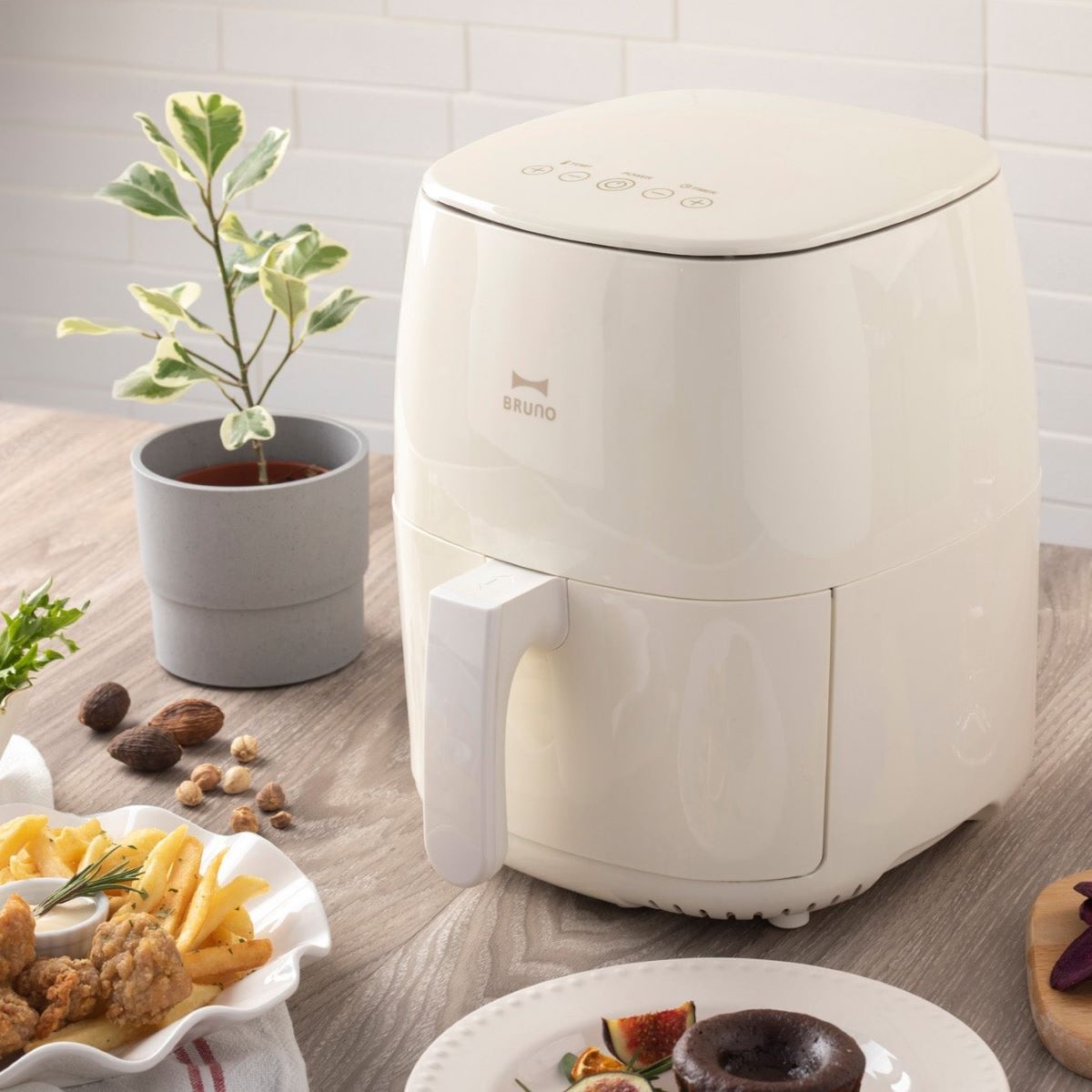 Bruno Glass Air Fryer Ivory | NTUC FairPrice