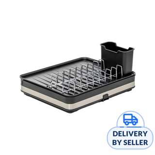 Table Matters DishDolly Extendable  Dish Drainer Rack - Black