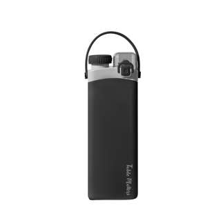 Table Matters SiliSip 600ml Roll Up Water Bottle - Black