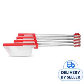 DreamFarm Pp Self-Leveling Measuring Spoon  Clear - Red