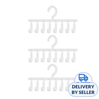 HOUZE Kleen 8 Hook Multi Use Hanger (Bundle of 3)