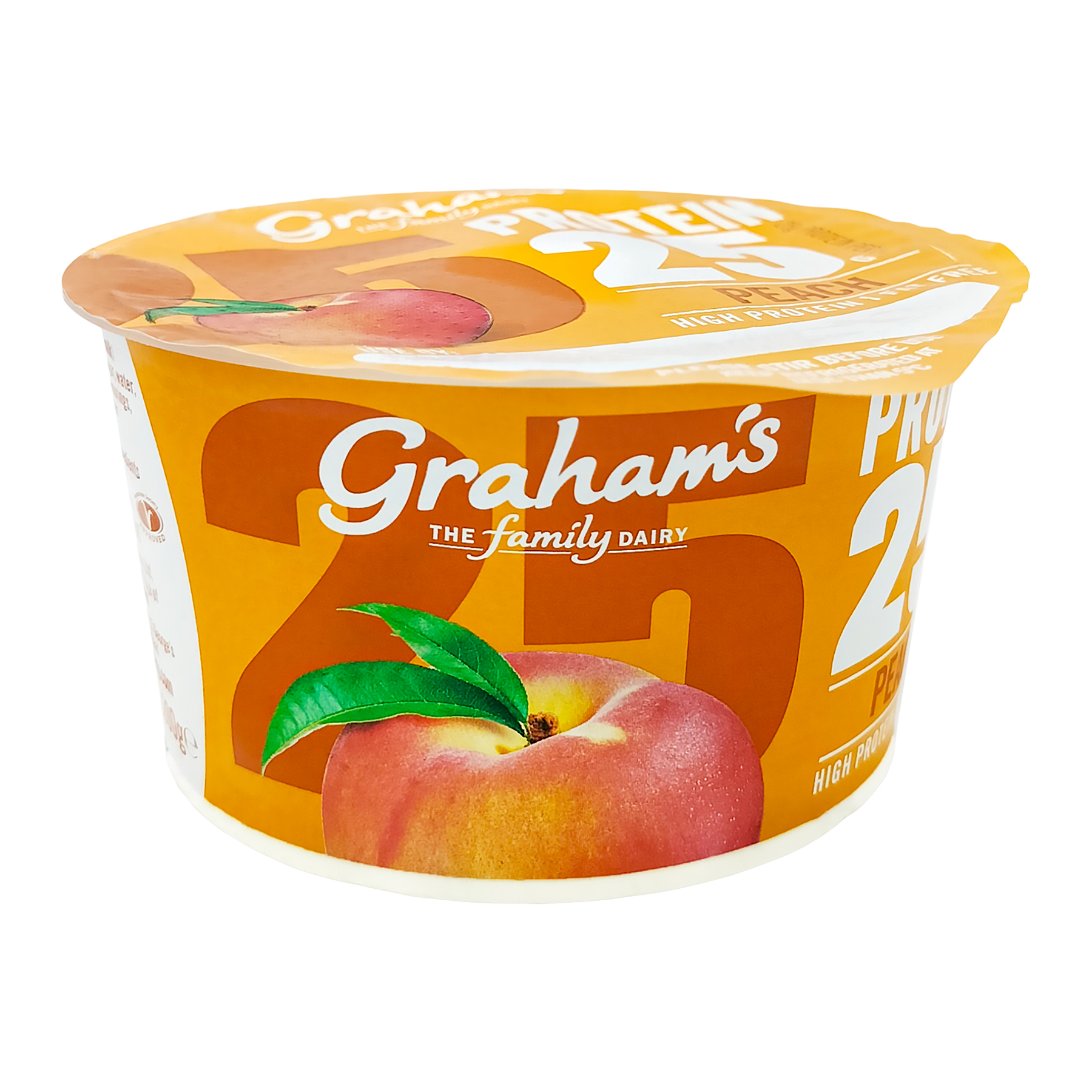 Grahams Family Dairy High Protein 25 Peach Yogurt NTUC FairPrice