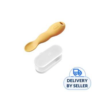 JAMMUK -  YELLOW Peanut Baby Spoon with storage case