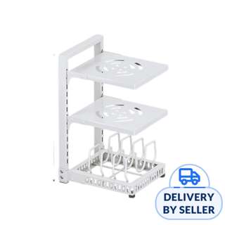 Table Matters VERTEX 3-Tier Pot Organizer Rack - White