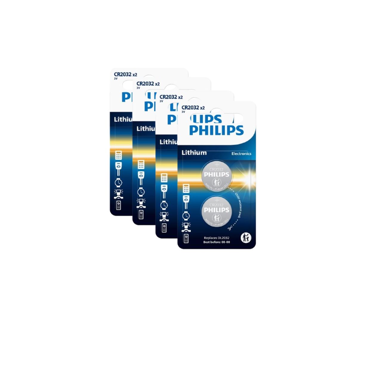Mini Cell P Philips Button Lithium Minicell 3V Battery (CR2032P2L/40) | NTUC FairPrice