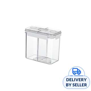 Table Matters KLEAR Airtight Dual Compartment Container- 1.9L