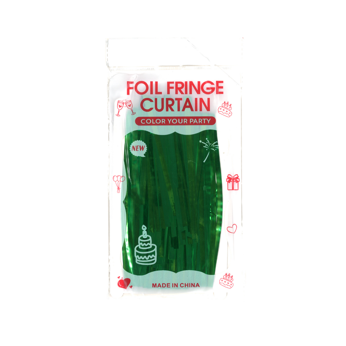 Foil Party Curtain - Green