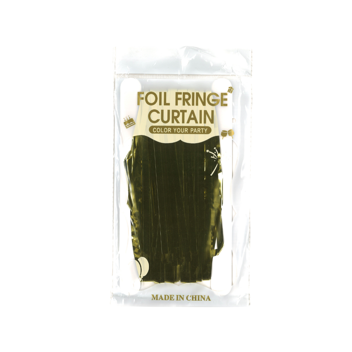 Foil Party Curtain - Light Gold