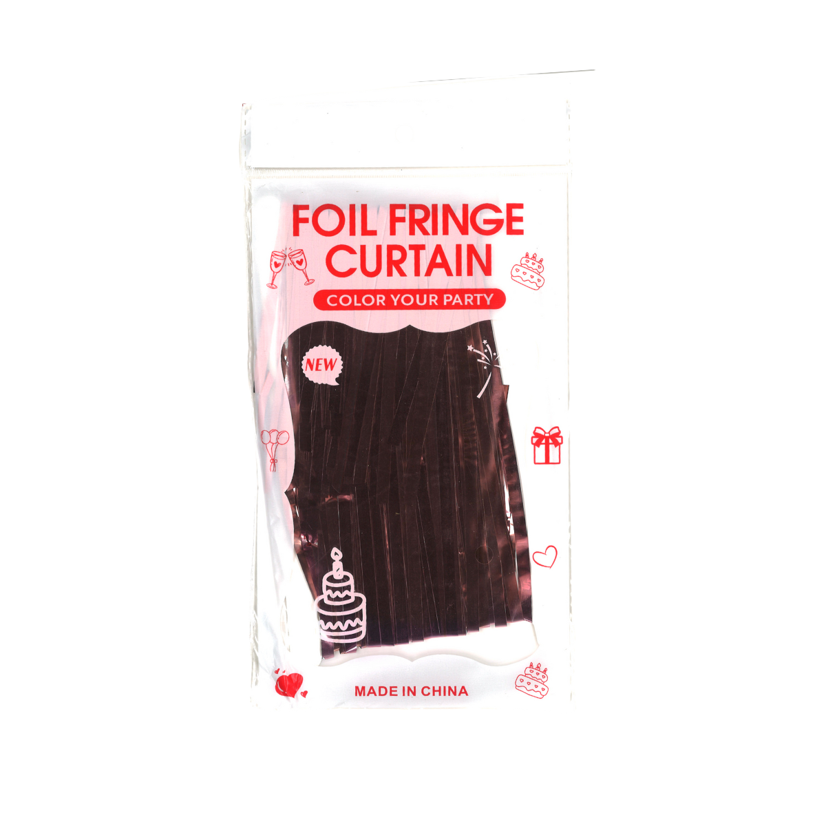 Foil Party Curtain - Rose Gold