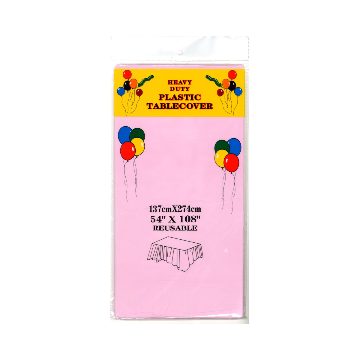 Disposable Tablecloth - Macaron Pink