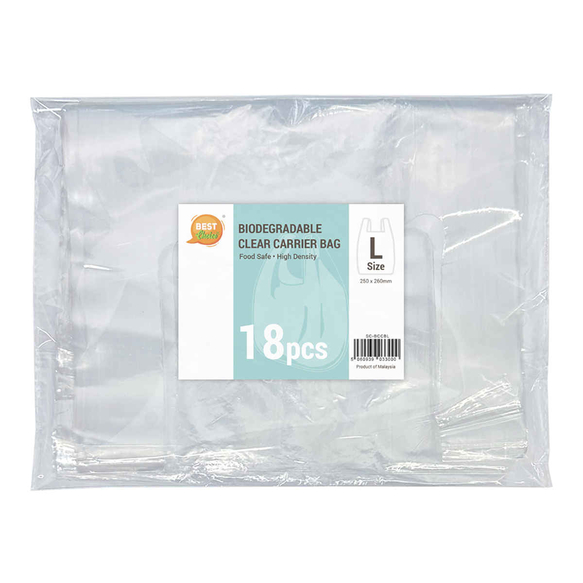 Biodegradable Clear Carrier Bag (L) NTUC FairPrice