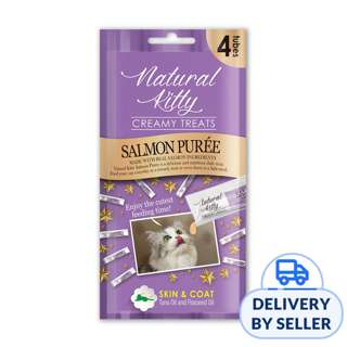 Natural Kitty Creamy Treats Skin N Coat - Tuna & Salmon Puree