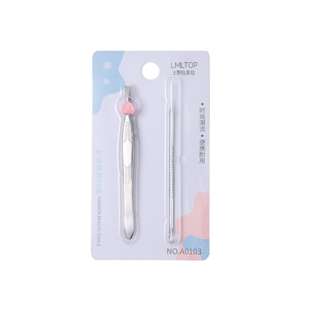 Tweezers Acne Pimple Needle Squeezer set