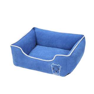 Washable Dog Bed Zipper - (Blue Small)