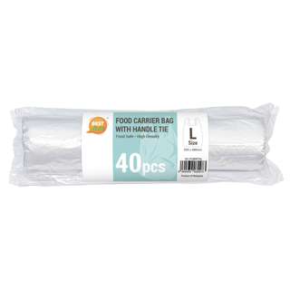 Food Carrier Bag With Tie Handles - L