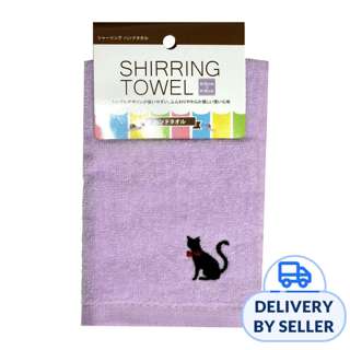 Soft Hand Towel Purple Cat