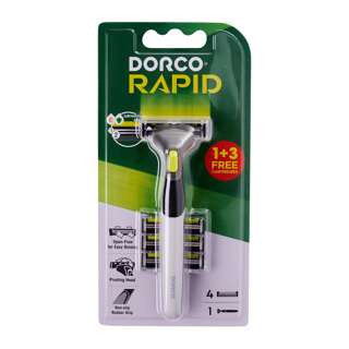 Dorco Pace 2 - System 2 Blade Razor with 3 Refill Cartridges