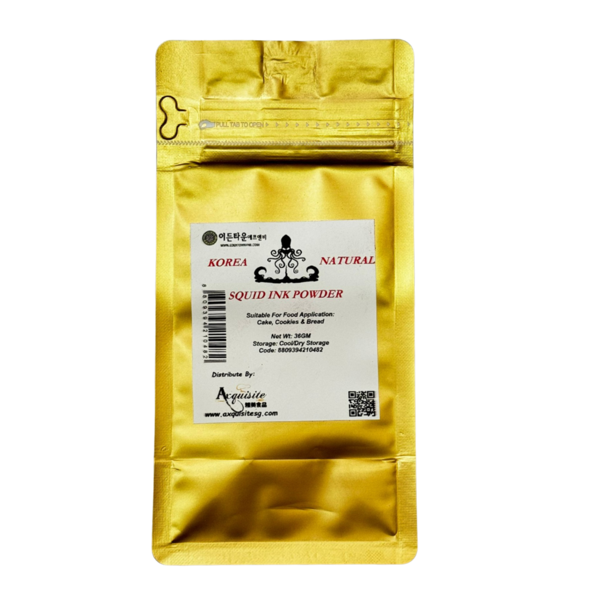 Edentown Korea Natural Powder - Black Squid Ink
