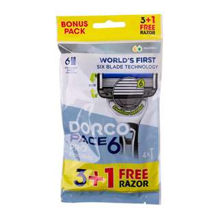 Dorco Pace 6 Pro - 4 x 6 Blade Disposable Razors Dorco Pace 6 Pro - 4 x 6 Blade Disposable Razors