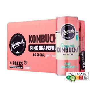 Remedy Organic Kombucha Pink Grapefruit
