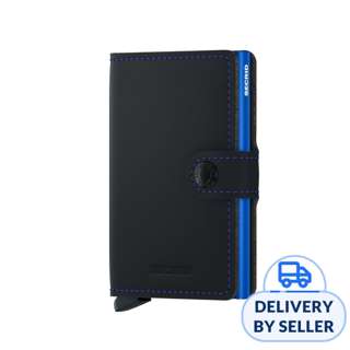 Secrid Miniwallet - Matte Black And Blue