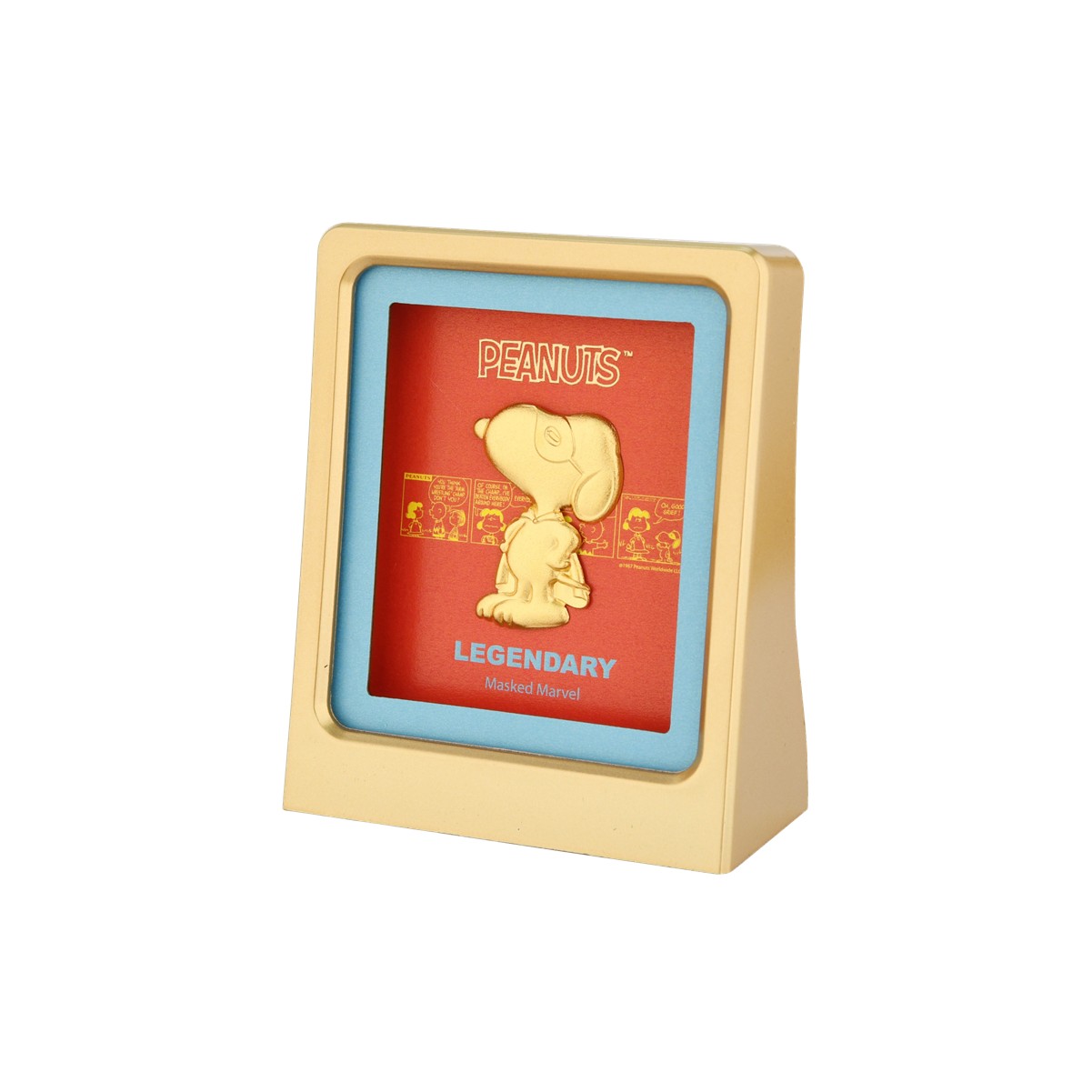 Masked Marvel Snoopy Peanuts 24K Gold-Plated Keychain | NTUC FairPrice