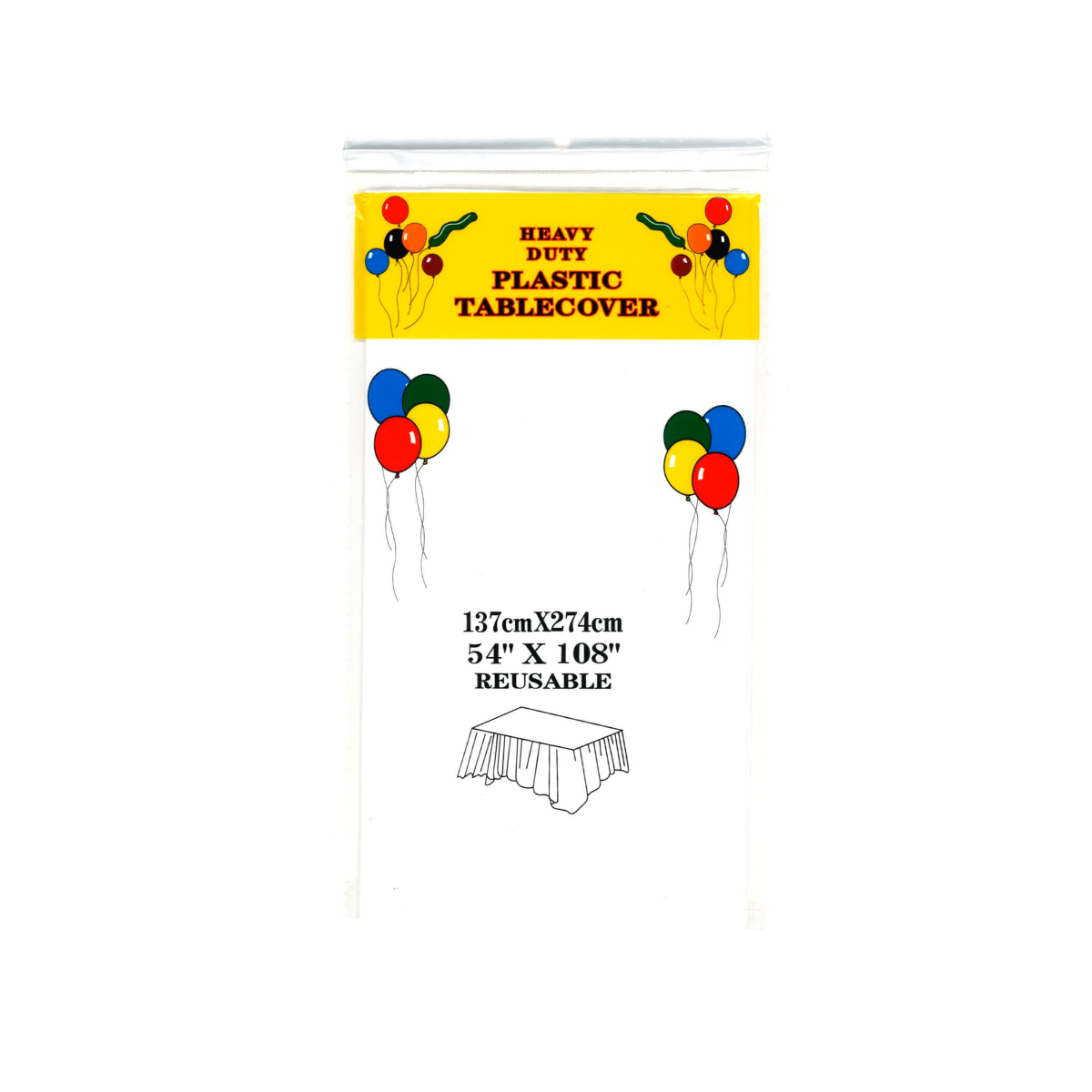 Disposable Tablecloth - White