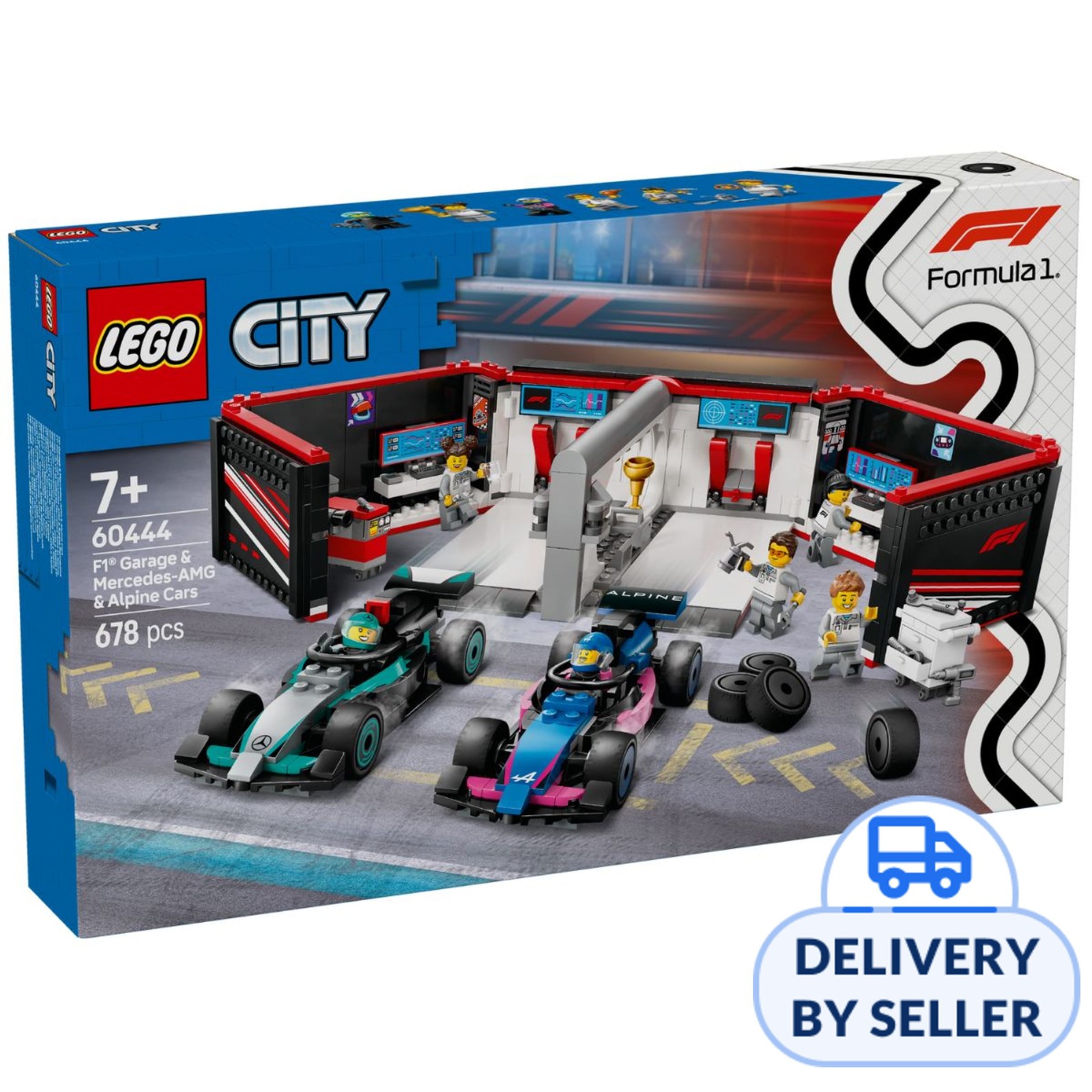 LEGO 60444 City F1 Garage n Mercedes AMG N Alpine Cars | NTUC